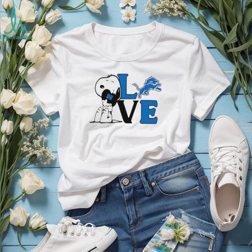 Peanuts Snoopy love Detroit Lions shirt