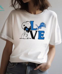 Peanuts Snoopy love Detroit Lions shirt