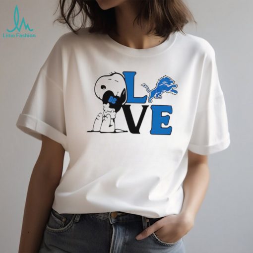 Peanuts Snoopy love Detroit Lions shirt