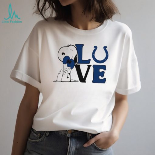 Peanuts Snoopy love Indianapolis Colts shirt