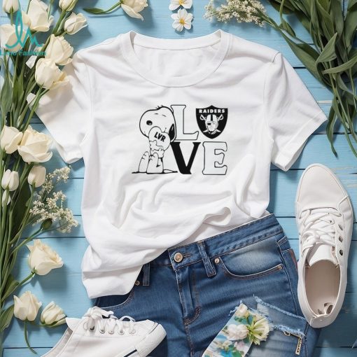 Peanuts Snoopy love Las Vegas Raiders shirt