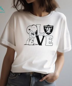 Peanuts Snoopy love Las Vegas Raiders shirt