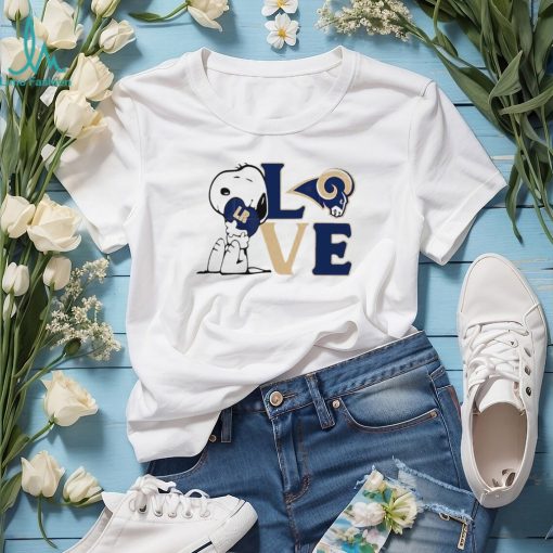 Peanuts Snoopy love Los Angeles Rams shirt