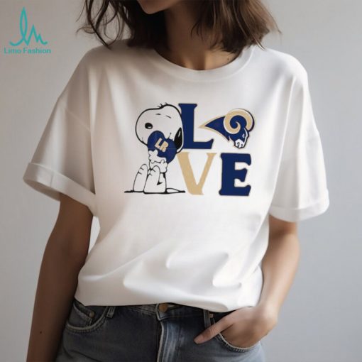 Peanuts Snoopy love Los Angeles Rams shirt