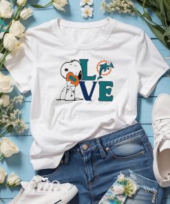 Peanuts Snoopy love Miami Dolphins shirt