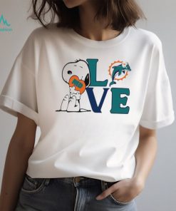 Peanuts Snoopy love Miami Dolphins shirt