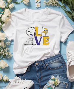 Peanuts Snoopy love Minnesota Vikings shirt