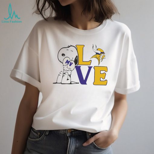 Peanuts Snoopy love Minnesota Vikings shirt