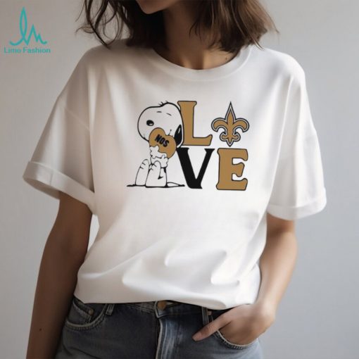 Peanuts Snoopy love New Orleans Saints shirt