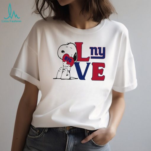 Peanuts Snoopy love New York Giants shirt