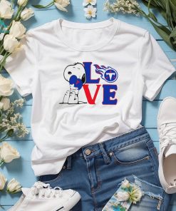 Peanuts Snoopy love Tennessee Titans shirt