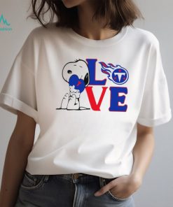 Peanuts Snoopy love Tennessee Titans shirt