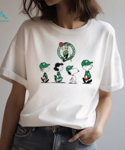 Peanuts characters Boston Celtics shirt