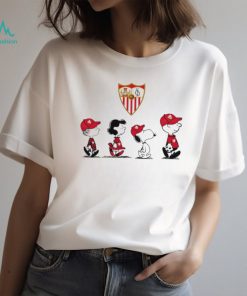 Peanuts characters Sevilla FC shirt