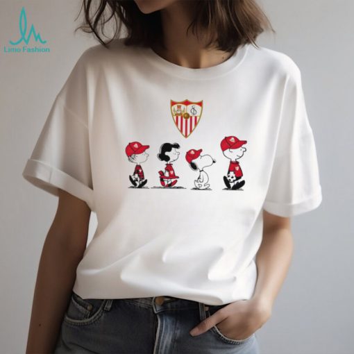 Peanuts characters Sevilla FC shirt