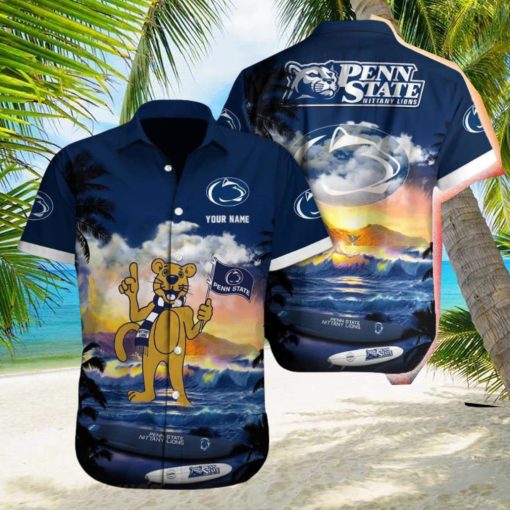 Penn State Nittany Lions NCAA Exotic Custom Name Men And Women Sports Teams Hawaiian Shirt Gift