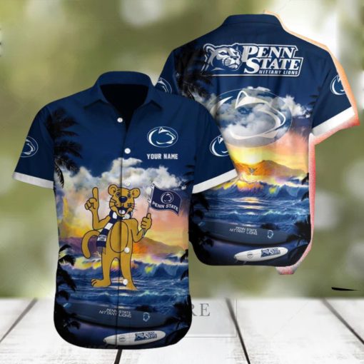 Penn State Nittany Lions NCAA Exotic Custom Name Men And Women Sports Teams Hawaiian Shirt Gift