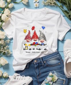 Perfect Accept Understand Love Autism Awareness Christmas Gnome Tshirt