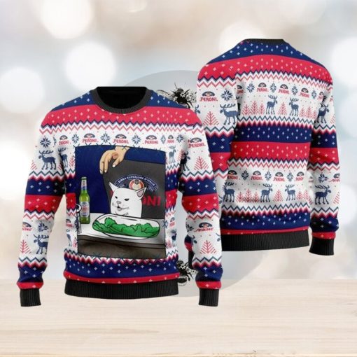 Peroni Beer Cat Meme Customs 3D Printed Ugly Christmas Sweater