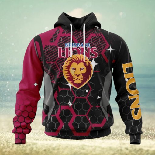 Personalized AFL Brisbane Lions – Specialized Design With MotoCross Syle Hoodie Sweatshirt 3D