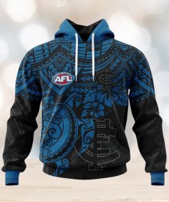 Personalized AFL Carlton Football Club Polynesian Concept Kits Design Hoodie Sweatshirt 3D