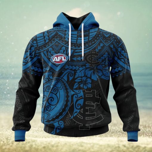 Personalized AFL Carlton Football Club Polynesian Concept Kits Design Hoodie Sweatshirt 3D