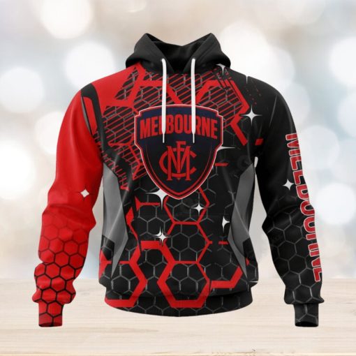 Personalized AFL Melbourne Football Club – Specialized Design With MotoCross Syle Hoodie Sweatshirt 3D