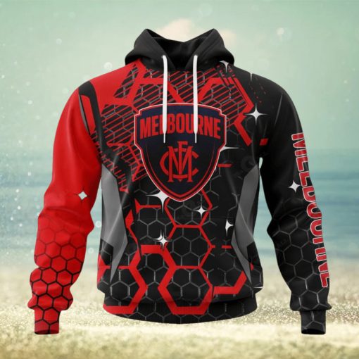 Personalized AFL Melbourne Football Club – Specialized Design With MotoCross Syle Hoodie Sweatshirt 3D