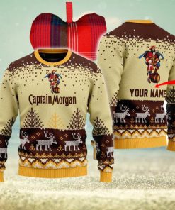 Personalized Captain Morgan Reindeer Ugly Sweater Beer For Fans Gift Christmas Holidays