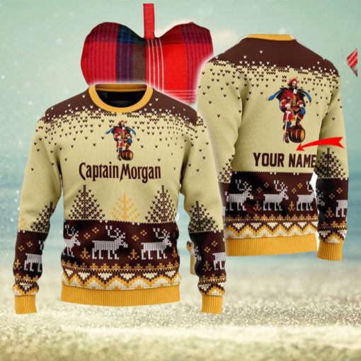 Personalized Captain Morgan Reindeer Ugly Sweater Beer For Fans Gift Christmas Holidays