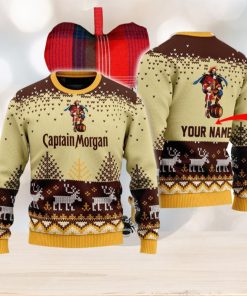 Personalized Captain Morgan Reindeer Ugly Sweater Beer For Fans Gift Christmas Holidays