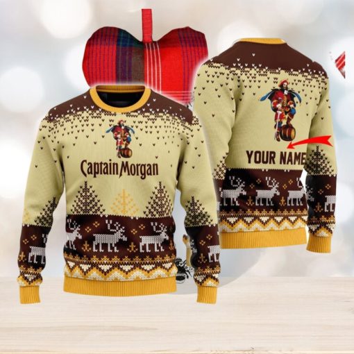 Personalized Captain Morgan Reindeer Ugly Sweater Beer For Fans Gift Christmas Holidays