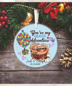 Personalized Carl and Ellie Christmas Ornament