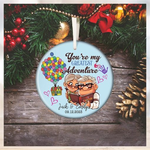 Personalized Carl and Ellie Christmas Ornament