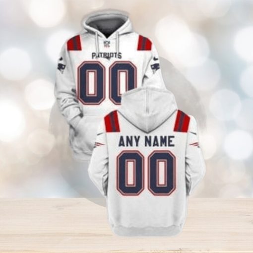 Personalized Custom Name And Number New England Patriots 3D All Over Print Hoodie Zipup Hoodie Sweatshirt Tshirt Football Gift