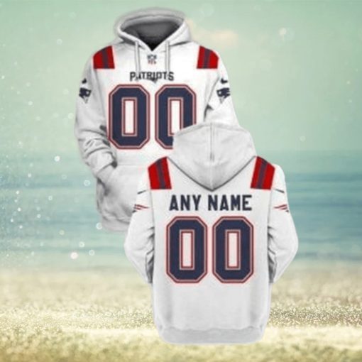 Personalized Custom Name And Number New England Patriots 3D All Over Print Hoodie Zipup Hoodie Sweatshirt Tshirt Football Gift