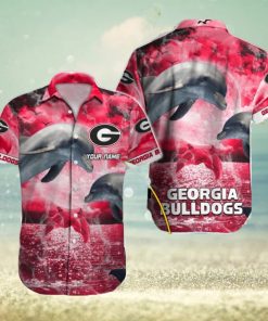 Personalized Georgia Bulldogs Dolphins Design Hawaiian Shirt