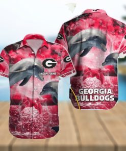 Personalized Georgia Bulldogs Dolphins Design Hawaiian Shirt