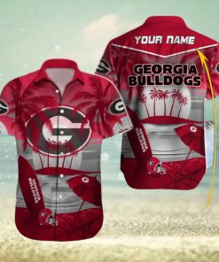 Personalized Georgia Bulldogs Logo Red Design Hawaiian Shirt