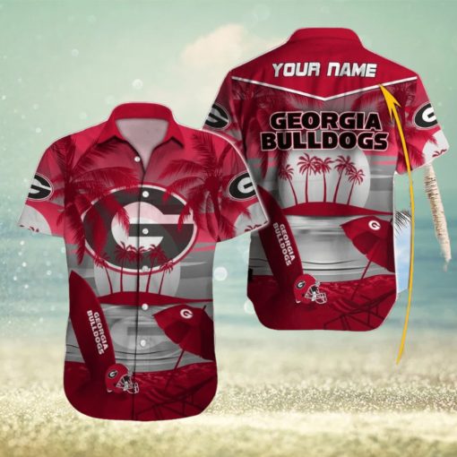 Personalized Georgia Bulldogs Logo Red Design Hawaiian Shirt