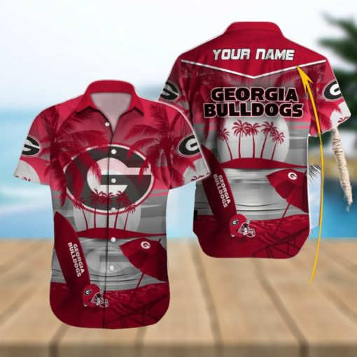 Personalized Georgia Bulldogs Logo Red Design Hawaiian Shirt