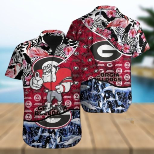 Personalized Georgia Bulldogs Mascot Design Hawaiian Shirt