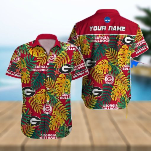 Personalized Georgia Bulldogs NCAA Tree Design Hawaiian Shirt