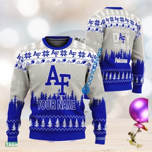 Personalized It A Good Day To Be A Air Force Falcons Ugly Christmas Sweater AOP