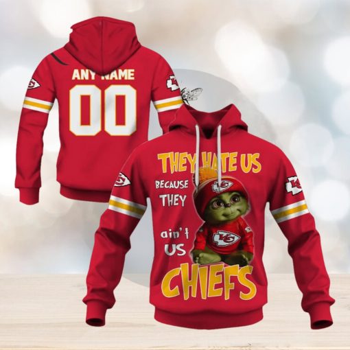 Personalized Kansas City Chiefs Baby Grinch They Hate Us Because They Ain’t Us Chiefs Hoodie