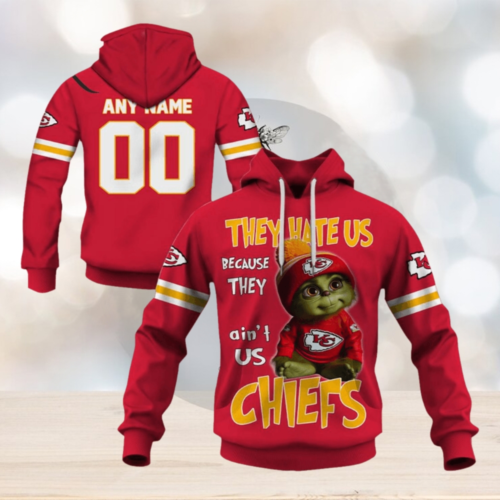 Personalized Kansas City Chiefs Baby Grinch They Hate Us Because They Ain’t Us Chiefs Hoodie Personalized Kansas City Chiefs Baby Grinch They Hate Us Because They Ain’t Us Chiefs Hoodie