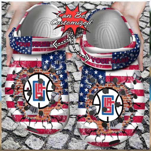 Personalized Los Angeles Clippers Baseball Team Crocs Clog Custom Name Shoes