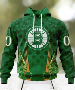 Personalized NHL Boston Bruins Full Green Design For St. Patrick’s Day Hoodie
