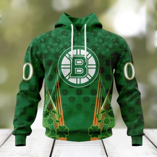 Personalized NHL Boston Bruins Full Green Design For St. Patrick’s Day Hoodie