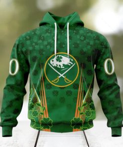 Personalized NHL Buffalo Sabres Full Green Design For St. Patrick’s Day Hoodie